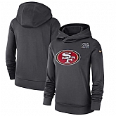 Women San Francisco 49ers Nike Anthracite Nike Crucial Catch Performance Hoodie